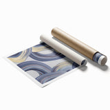 Modern Art Prints - Gray Blue and Gold Abstract Wall Decor