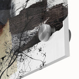 Moody Modern Wall Art – Abstract Canvas in Black, White & Brown