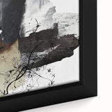 Moody Modern Wall Art – Abstract Canvas in Black, White & Brown