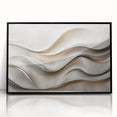 Sculpted Waves – Silver Fluid Abstract Wall Art in Soft Tones