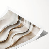 Sculpted Waves – Silver Fluid Abstract Wall Art in Soft Tones