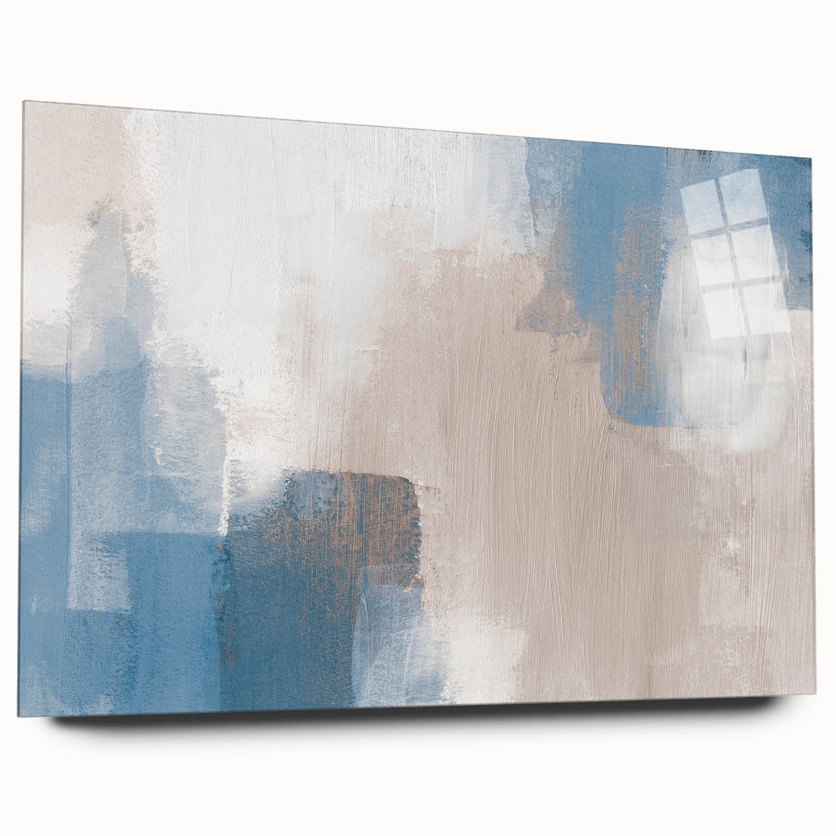 Earthen Harmony Abstracts – Soft Blue and Beige Minimalist Wall Art
