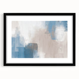 Earthen Harmony Abstracts – Soft Blue and Beige Minimalist Wall Art
