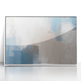 Earthen Harmony Abstracts – Soft Blue and Beige Minimalist Wall Art