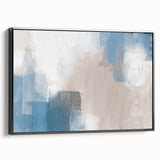 Earthen Harmony Abstracts – Soft Blue and Beige Minimalist Wall Art