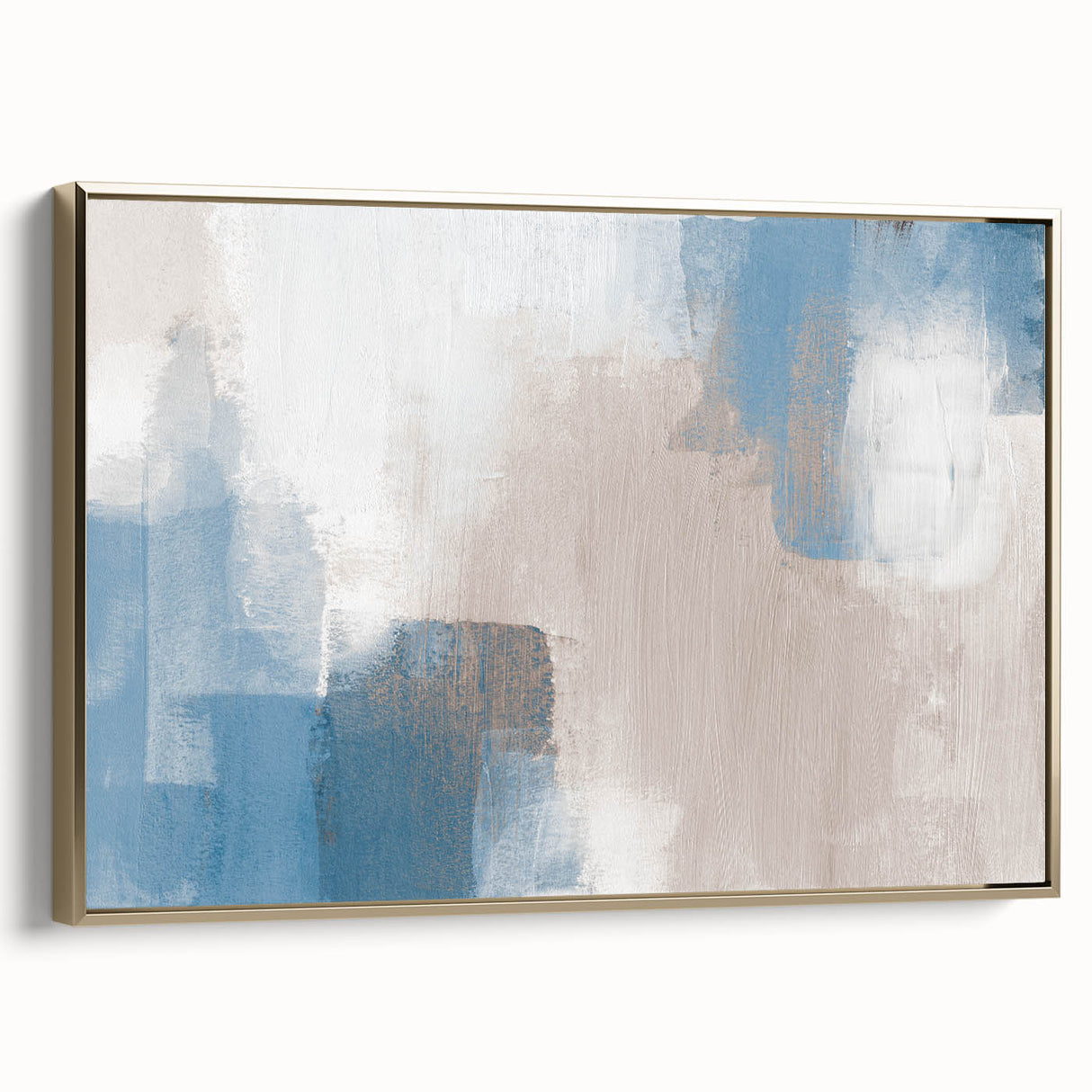 Earthen Harmony Abstracts – Soft Blue and Beige Minimalist Wall Art