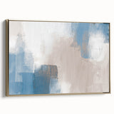 Earthen Harmony Abstracts – Soft Blue and Beige Minimalist Wall Art
