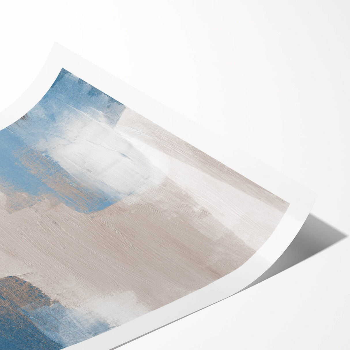 Earthen Harmony Abstracts – Soft Blue and Beige Minimalist Wall Art