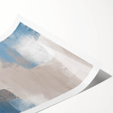 Earthen Harmony Abstracts – Soft Blue and Beige Minimalist Wall Art