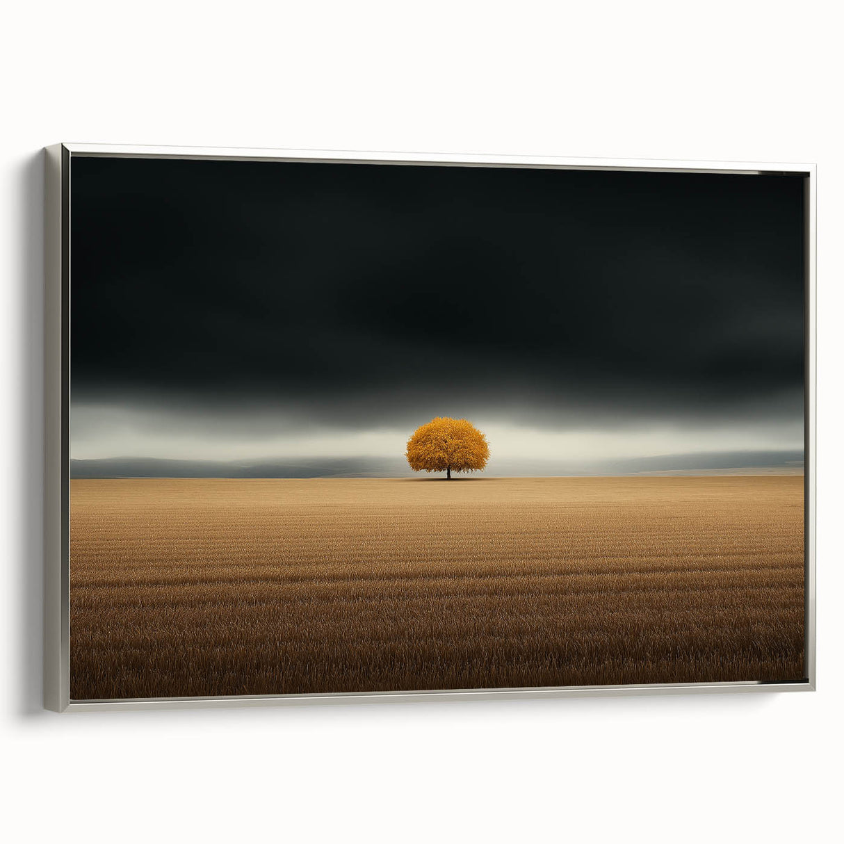Golden Solitary Tree – Dramatic Landscape & Nature Art Prints