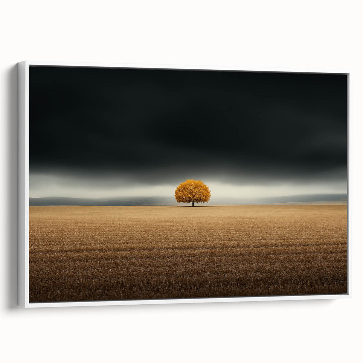 Golden Solitary Tree – Dramatic Landscape & Nature Art Prints