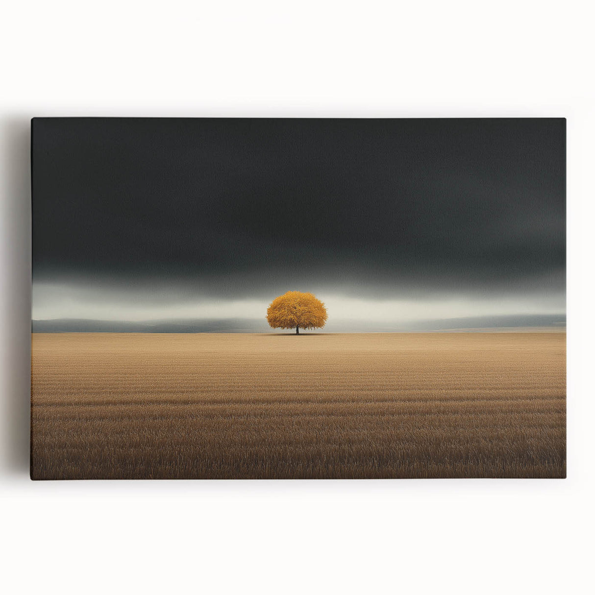 Golden Solitary Tree – Dramatic Landscape & Nature Art Prints