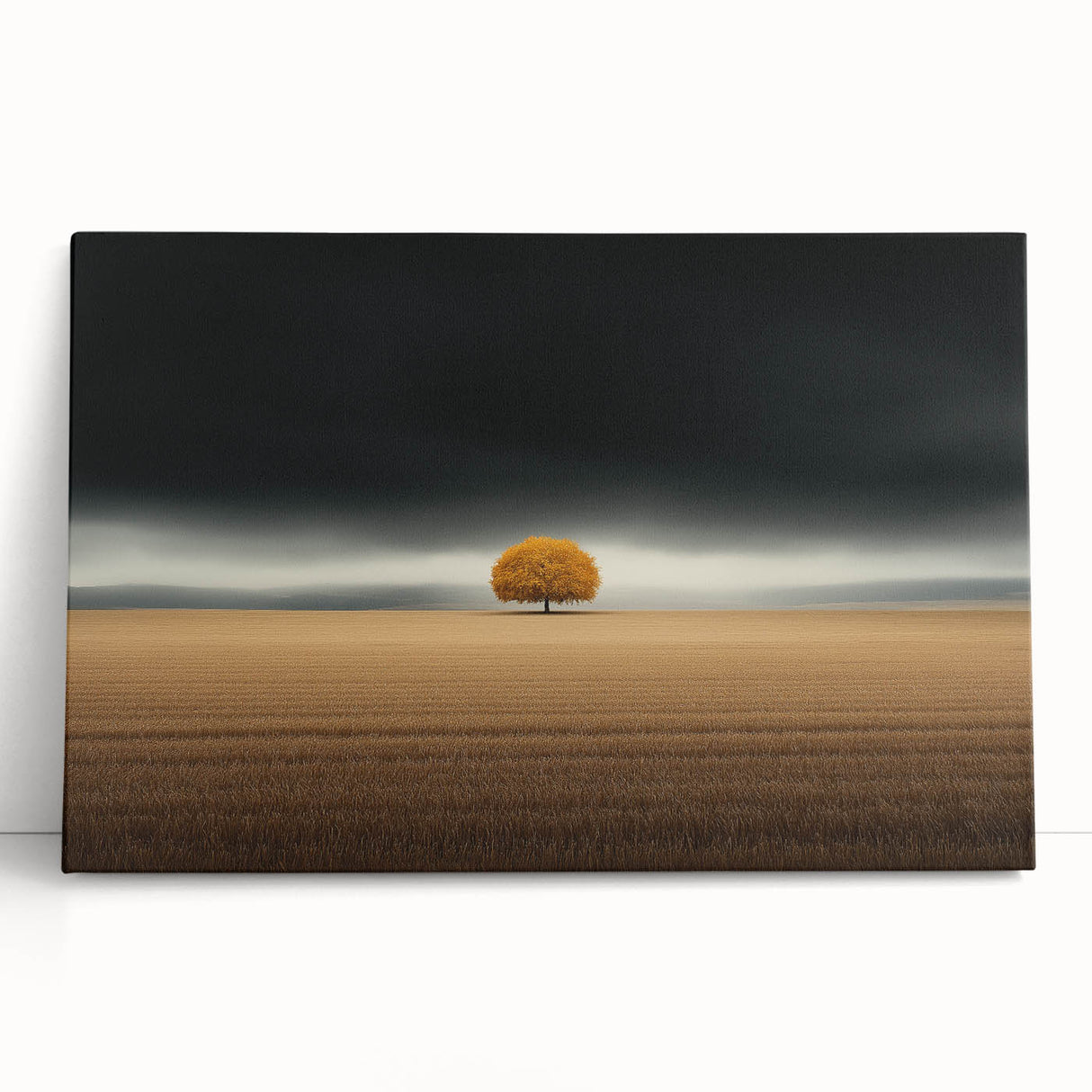 Golden Solitary Tree – Dramatic Landscape & Nature Art Prints