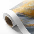 Golden Currents – Modern Fluid Art Prints in Gold and Gray Tones