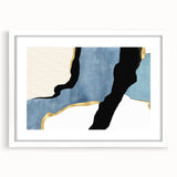 Contemporary Canvas Prints - Blue & Gold Modern Abstract Art