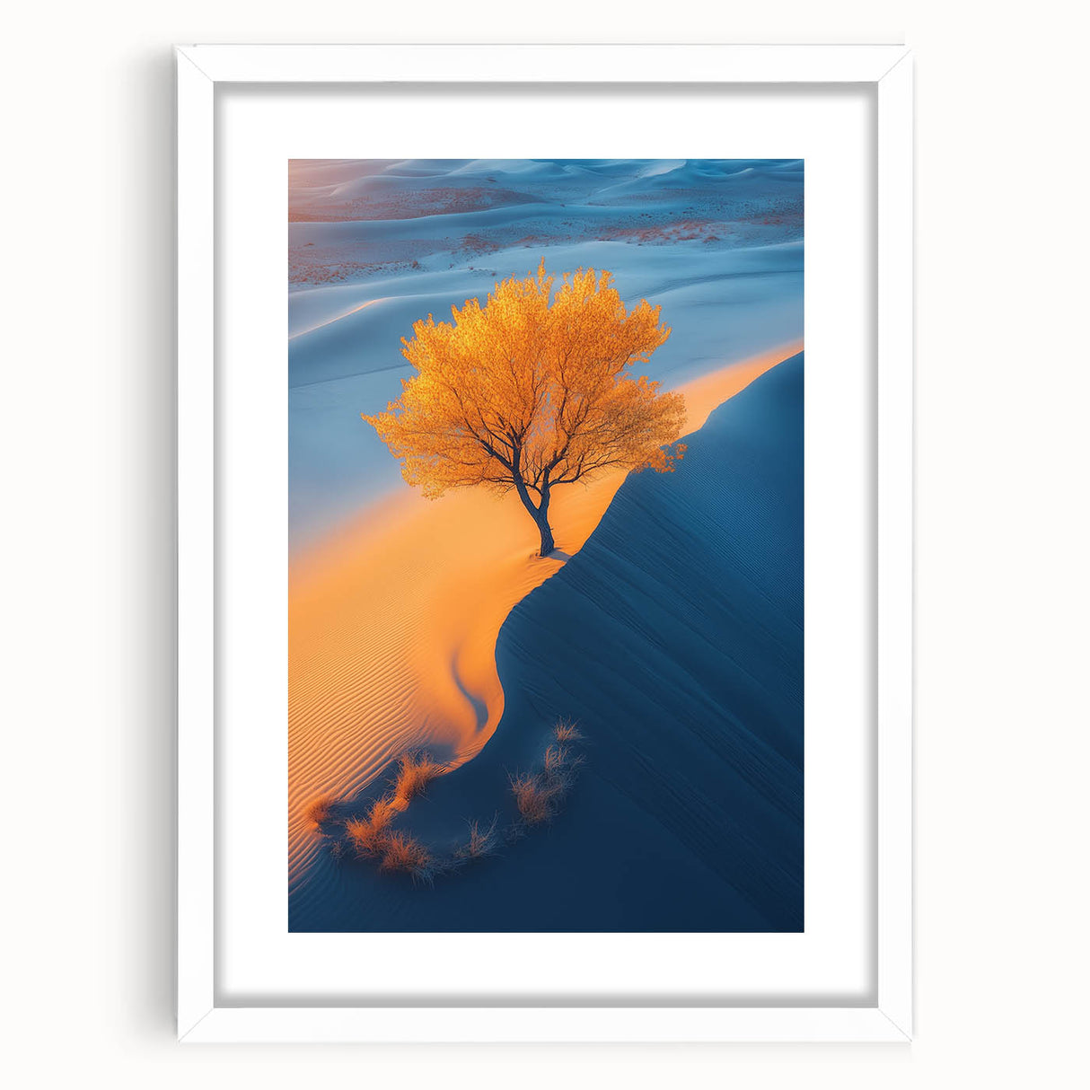 Golden Dune Tree – Dramatic Desert Landscape & Nature Art Prints