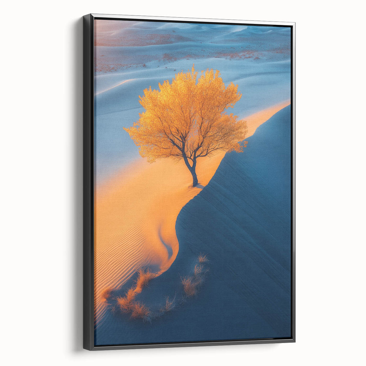 Golden Dune Tree – Dramatic Desert Landscape & Nature Art Prints