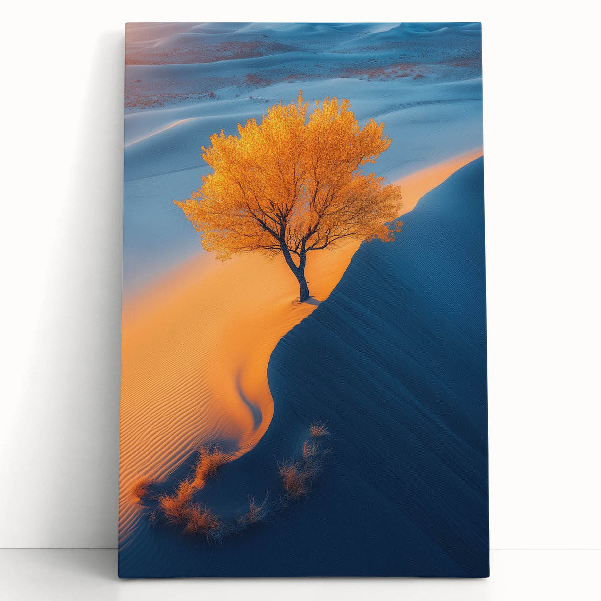 Golden Dune Tree – Dramatic Desert Landscape & Nature Art Prints