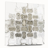 Minimalist Wall Décor - Black, White & Silver Abstract Print