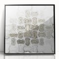 Minimalist Wall Décor - Black, White & Silver Abstract Print