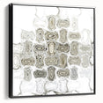 Minimalist Wall Décor - Black, White & Silver Abstract Print
