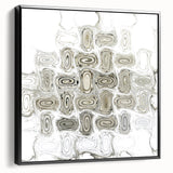 Minimalist Wall Décor - Black, White & Silver Abstract Print