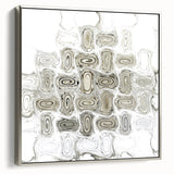 Minimalist Wall Décor - Black, White & Silver Abstract Print