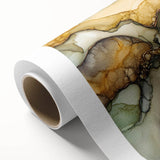 Layered Earth – Abstract Fluid Canvas Art in Olive and Brown Tones