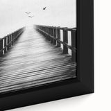Misty Pier with Birds - Fine Art Photography Framed Prints