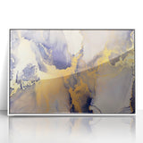 Celestial Depth – Contemporary Fluid Art Pieces in Gold and Blue