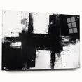 Black and White Geometric Wall Art - Modern Abstract Canvas Print