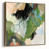 Earthen Harmony Abstracts – Green and Beige Nature-Inspired Wall Art