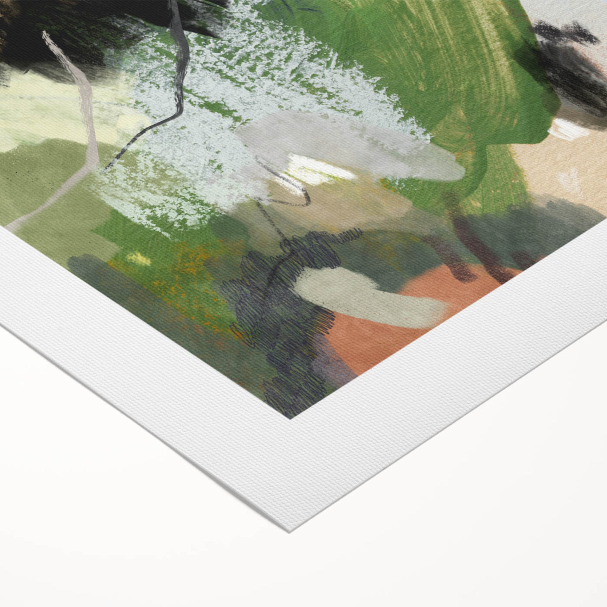 Earthen Harmony Abstracts – Green and Beige Nature-Inspired Wall Art