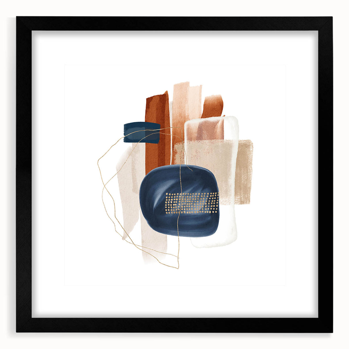 Modern Geometric Wall Decor – Abstract Minimalist Canvas Art Print