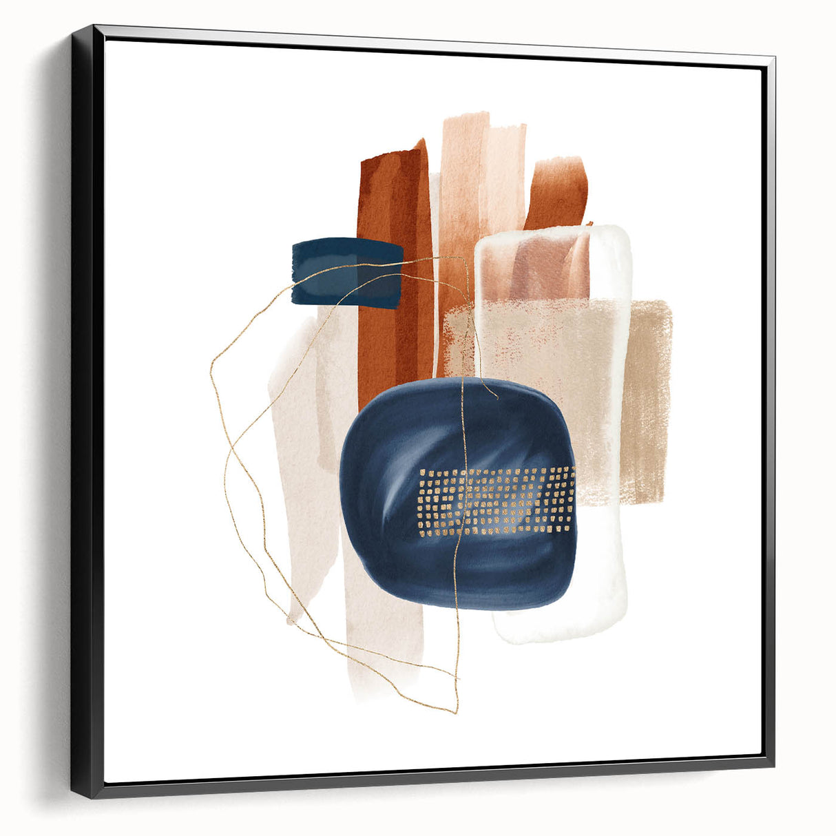 Modern Geometric Wall Decor – Abstract Minimalist Canvas Art Print
