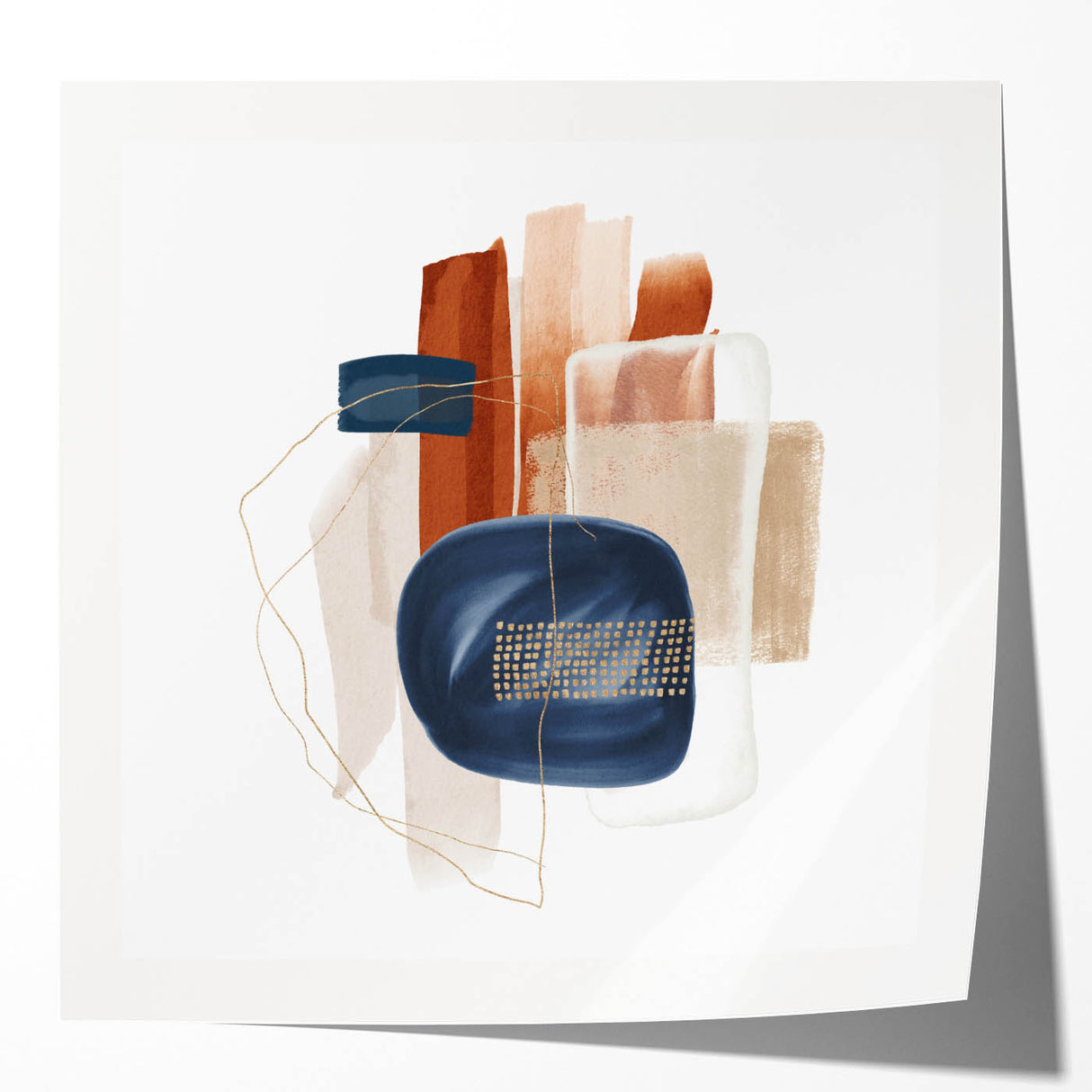 Modern Geometric Wall Decor – Abstract Minimalist Canvas Art Print