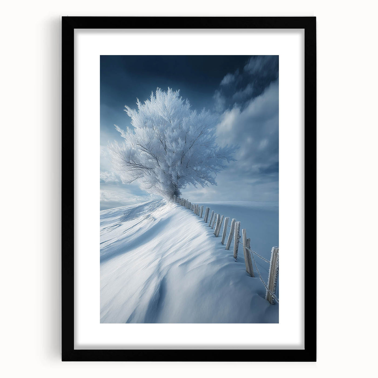 Frozen Serenity Tree – Winter Landscape & Nature Art Prints