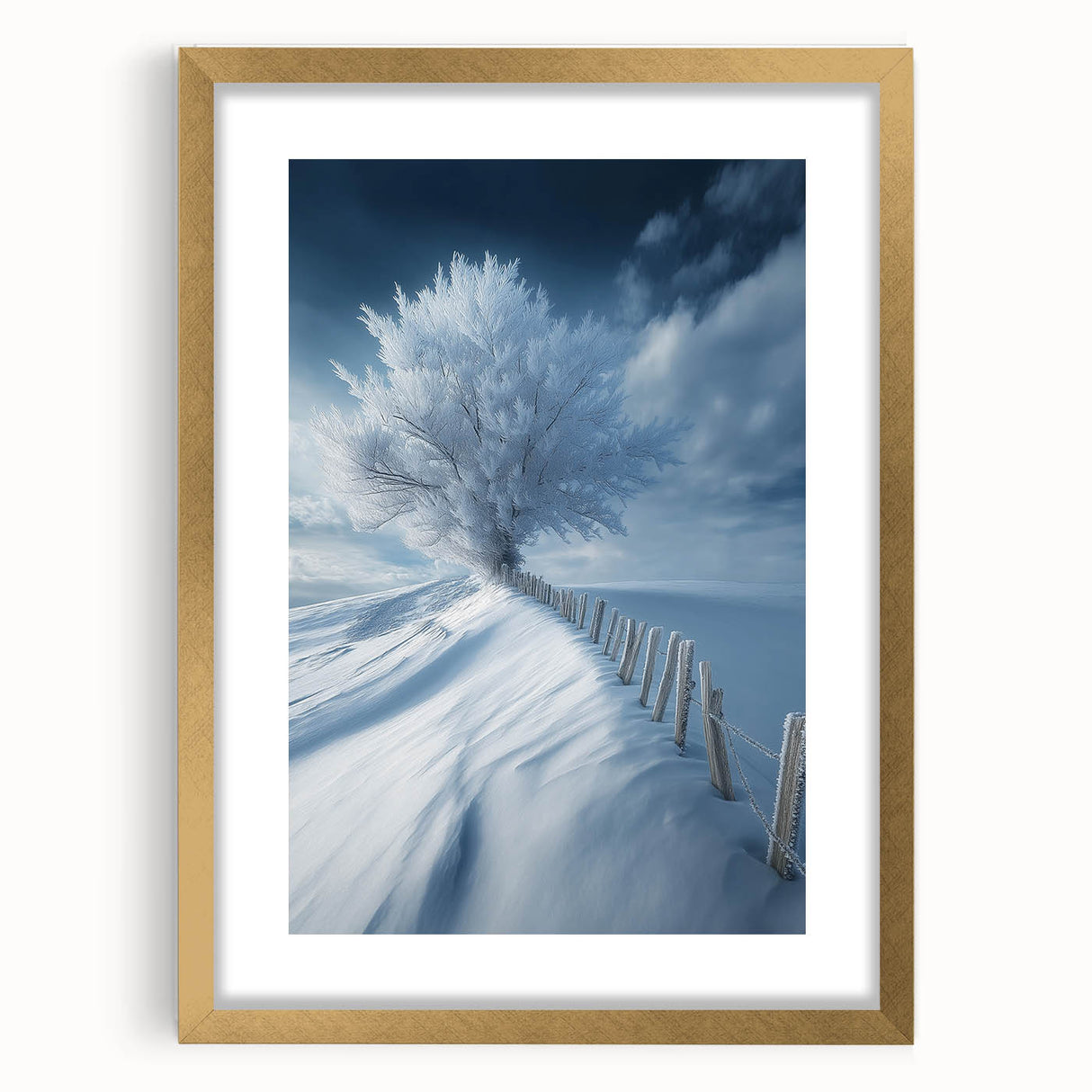 Frozen Serenity Tree – Winter Landscape & Nature Art Prints