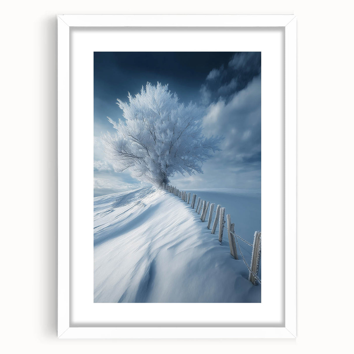 Frozen Serenity Tree – Winter Landscape & Nature Art Prints