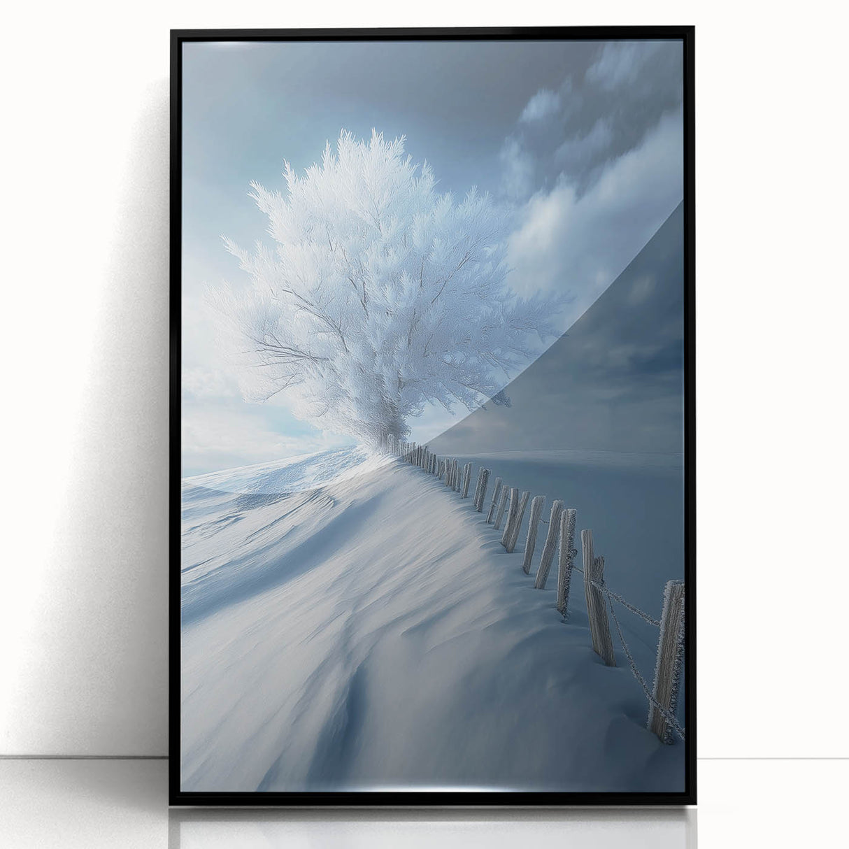 Frozen Serenity Tree – Winter Landscape & Nature Art Prints