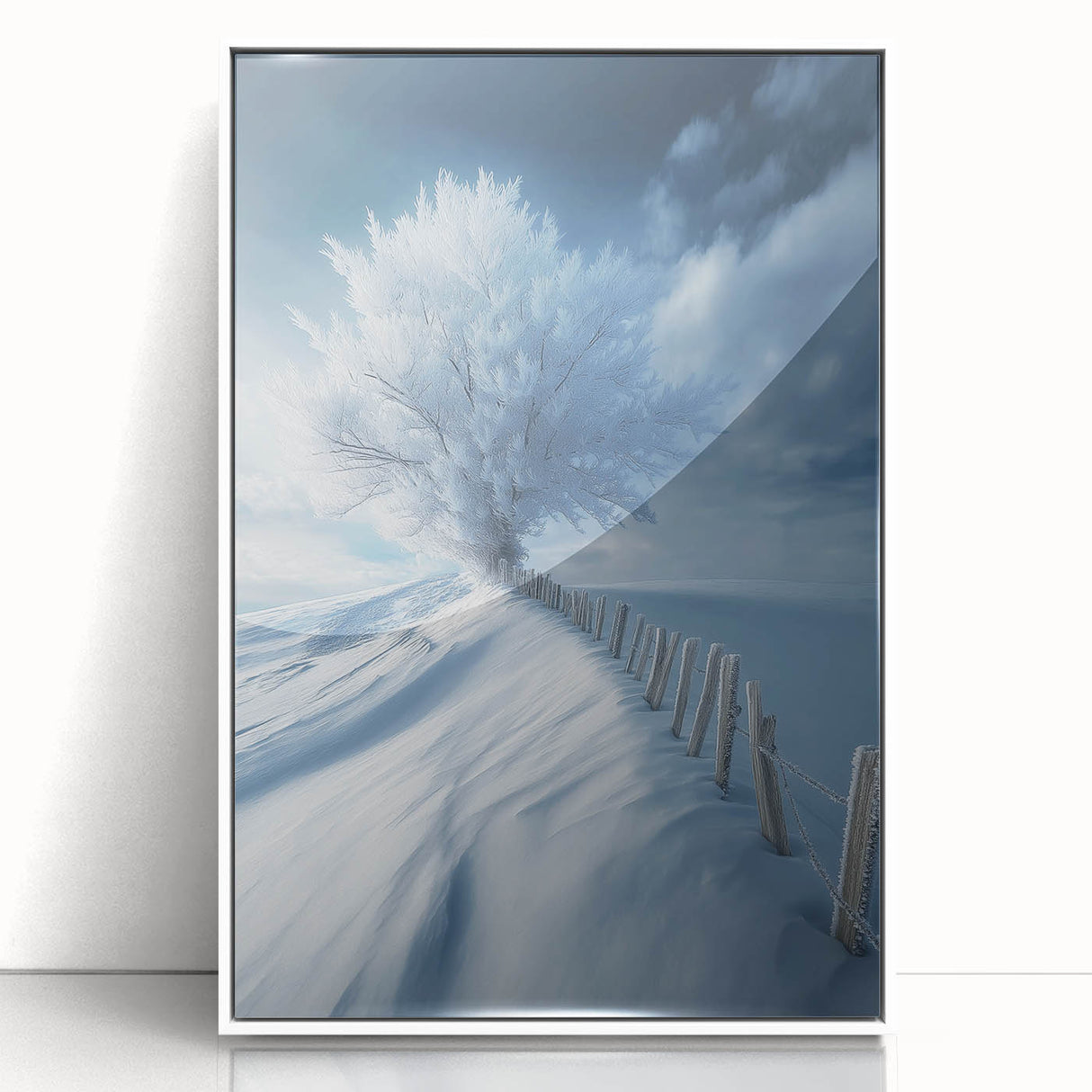 Frozen Serenity Tree – Winter Landscape & Nature Art Prints
