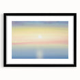 Minimalist Coastal Landscape Art – Pastel Ocean Sunrise Serenity