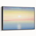 Minimalist Coastal Landscape Art – Pastel Ocean Sunrise Serenity