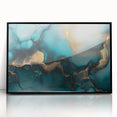 Ocean Veins – Fluid Art Paintings for Walls in Teal and Gold