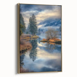 Misty Lake Reflection - Fine Art Photography Canvas Prints