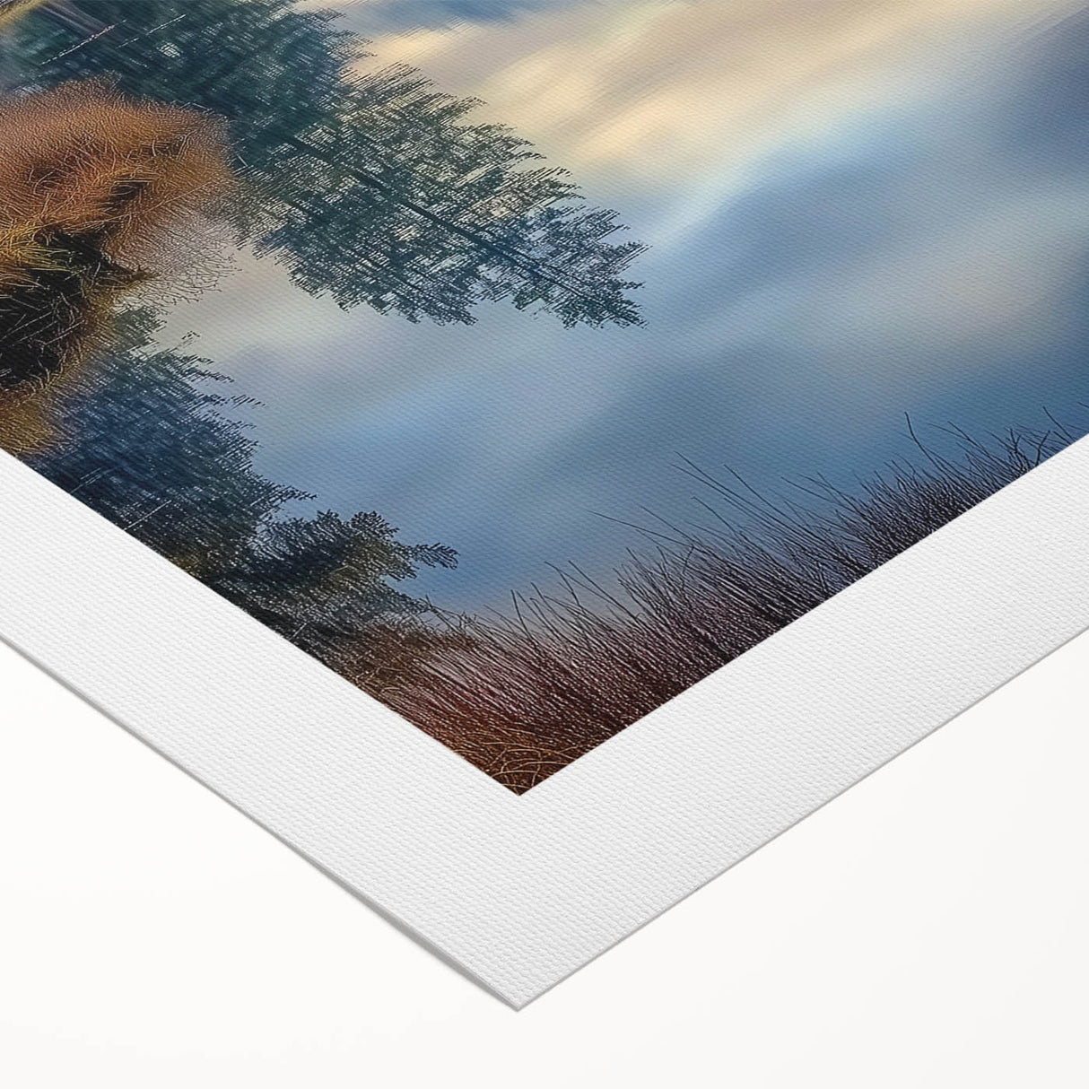 Misty Lake Reflection - Fine Art Photography Canvas Prints