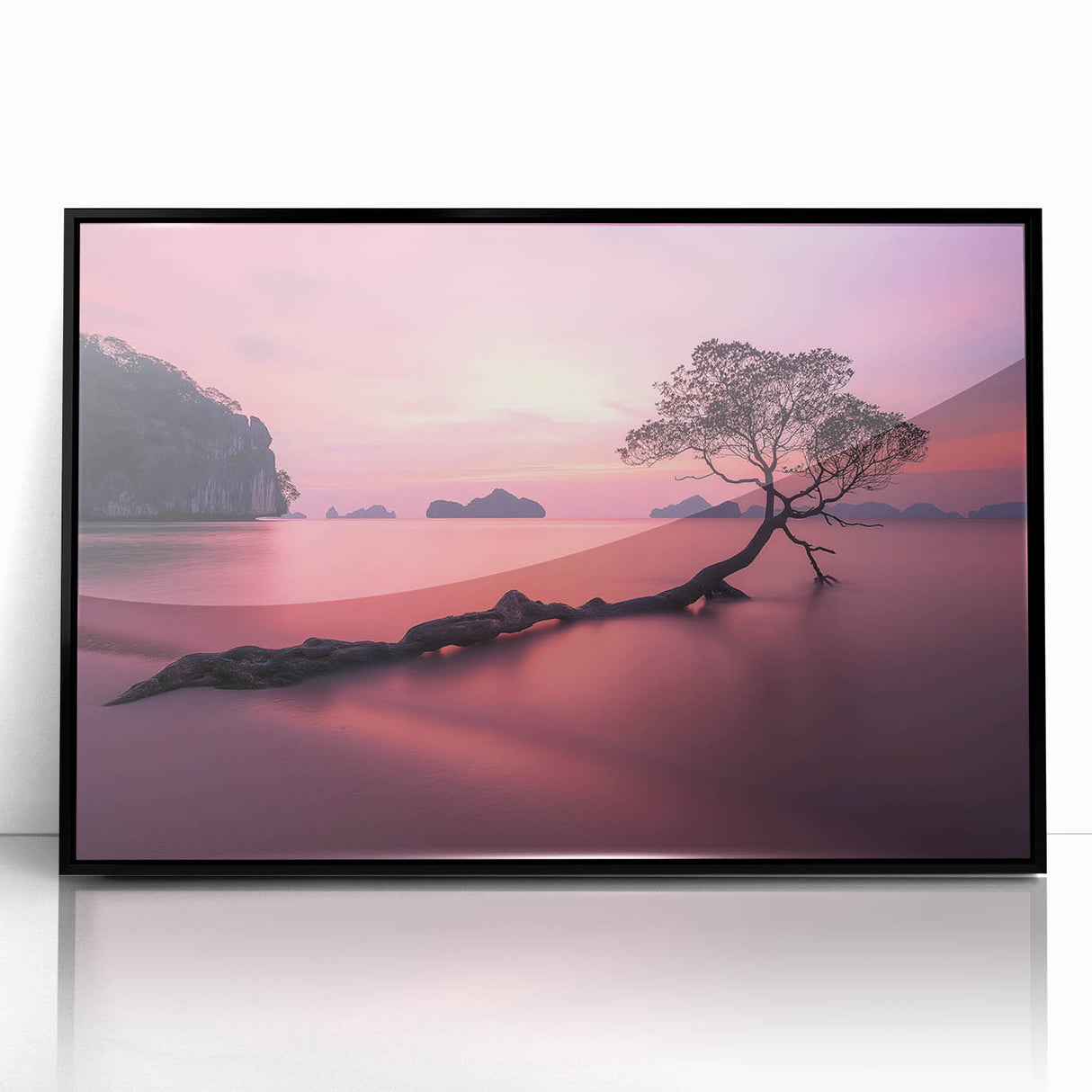 Tranquil Sunset Tree – Coastal Landscape & Nature Art Prints