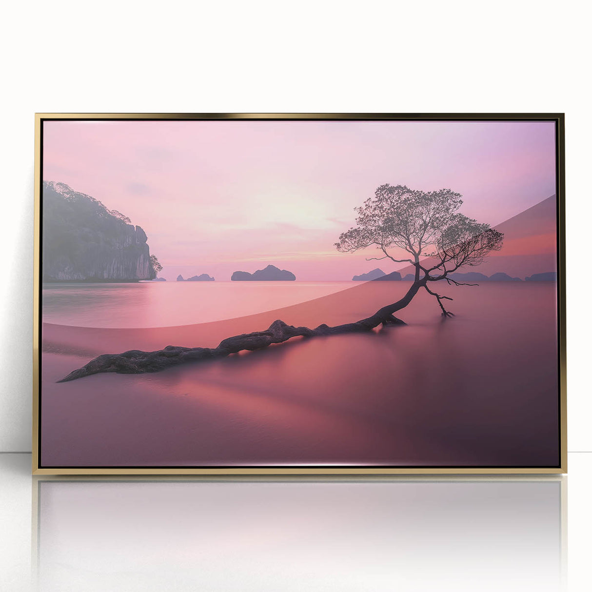 Tranquil Sunset Tree – Coastal Landscape & Nature Art Prints