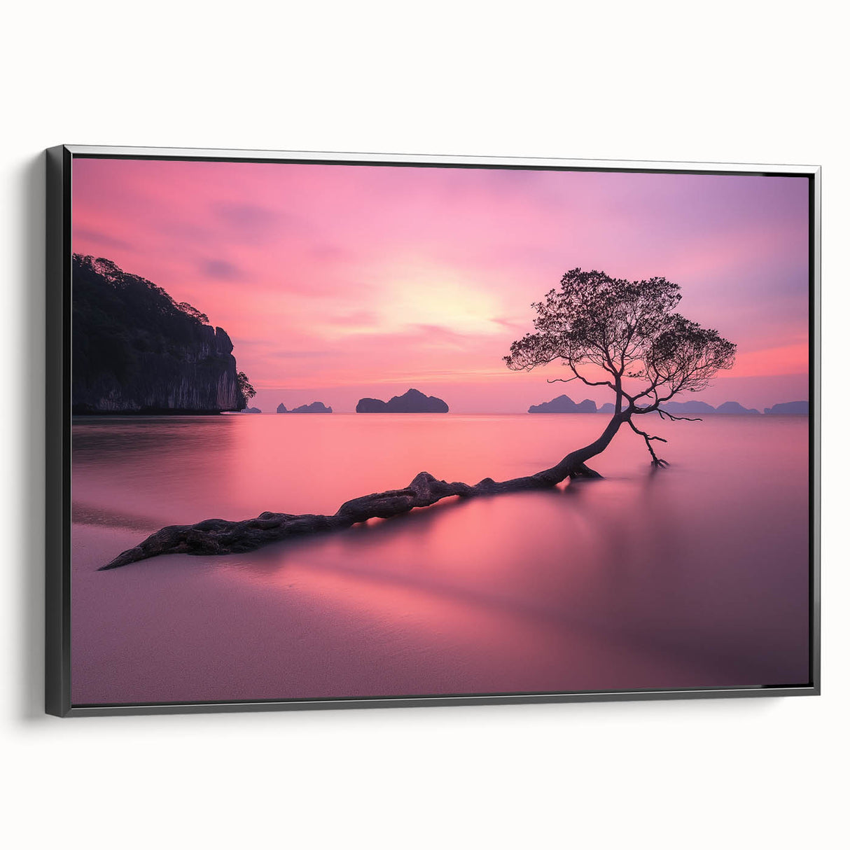 Tranquil Sunset Tree – Coastal Landscape & Nature Art Prints