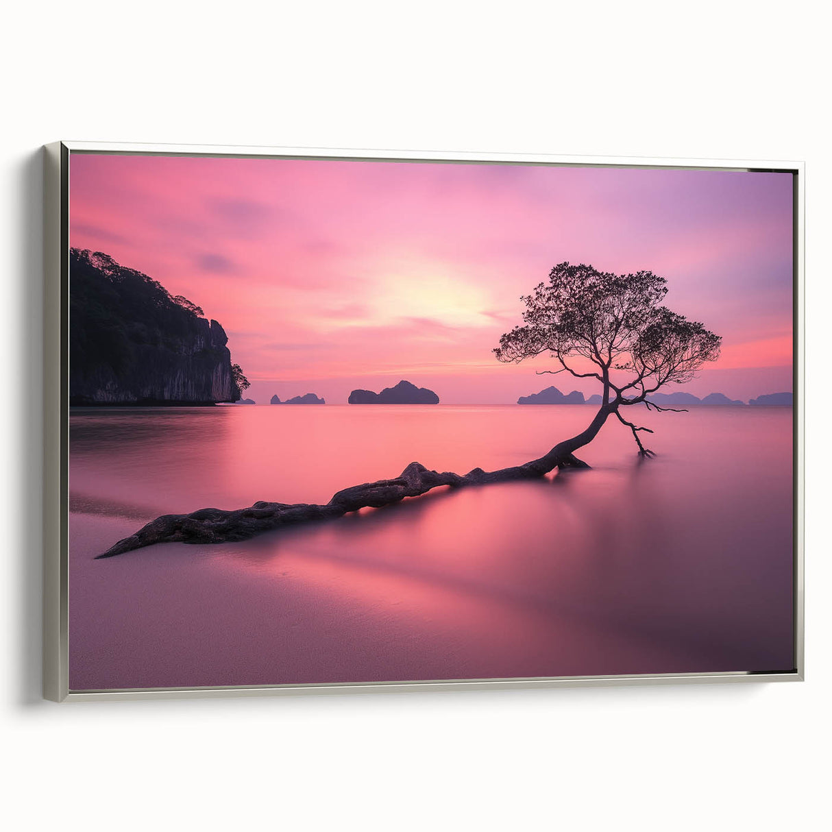 Tranquil Sunset Tree – Coastal Landscape & Nature Art Prints